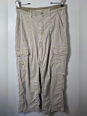 American Eagle | Khaki Baggy Cargo Pants Size 10 Long